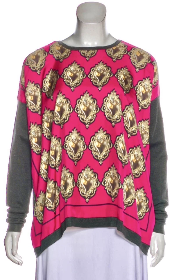 2K Dolce & Gabbana Heart Sweater Top 38 40 42 44 2 4 6 8 10 D G Shirt S M L — 第 2/4 张图片