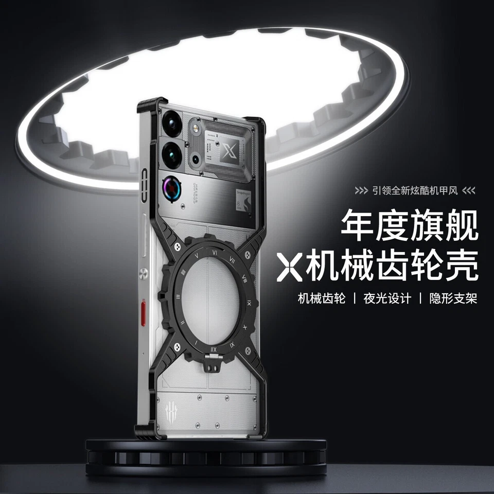 Capa estojo suporte alumínio metal para ZTE nubia RedMagic 10s Pro+, formato X - Imagem 2 de 4