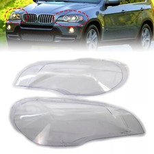 2PCS Clear Headlight Lens Cover Headlamp Left+Right Pour BMW X5 E70 2007-13