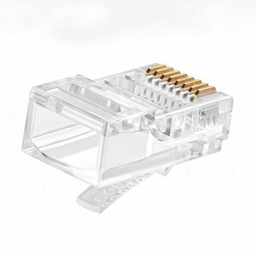 200x RJ45 Connectors Network CAT5e Cat6 Cable End Crimp Modular Plug GOLD Pins - Picture 10 of 12
