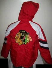 CHICAGO BLACK HAWKS STARTER PRO LINE Hooded Parka Jacket  S, L, 2X