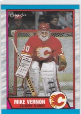 89/90 OPC..MIKE VERNON...CARD # 163..FLAMES..FREE COMBINED SHIPPING