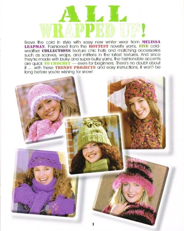 Crochet Pattern All Wrapped Up Hat Mitten Scarf Patterns Hats Scarves Mittens - Image 2 of 2