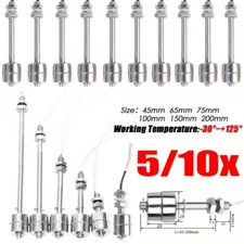 5/10PCS 0-220V Water Level Sensor Liquid Float Switch stainless steel 45mm-200mm