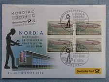 First Day Cover Nordia Stamp Exhibition Lillestrom Norway 2014 Salmon Fish