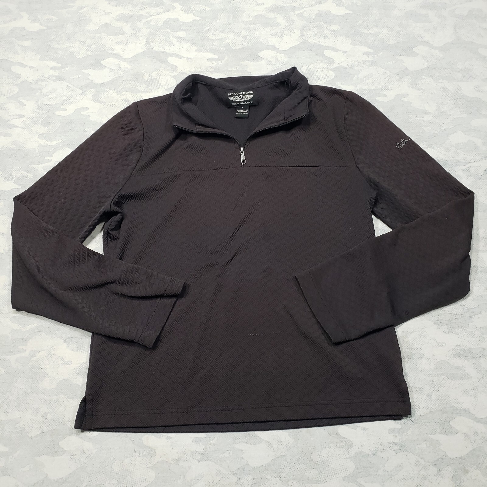 Straight Down Performance Top Womens Large Black … - image 1