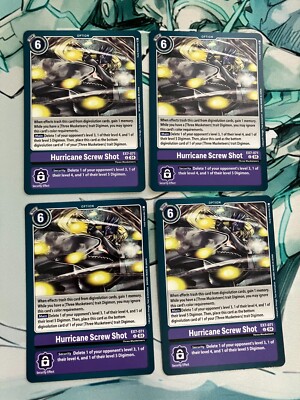 4x Hurricane Screw Shot EX7-071 U (Playset) Digimon LIBERATOR Near Mint