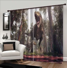 3D Tyrannosaurus Rex ZHUA2156 Photo Curtain Window Blockout Fabric Amy 2023