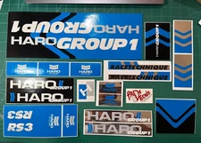 Haro group1 rs3 BMX sticker Decal black n blue