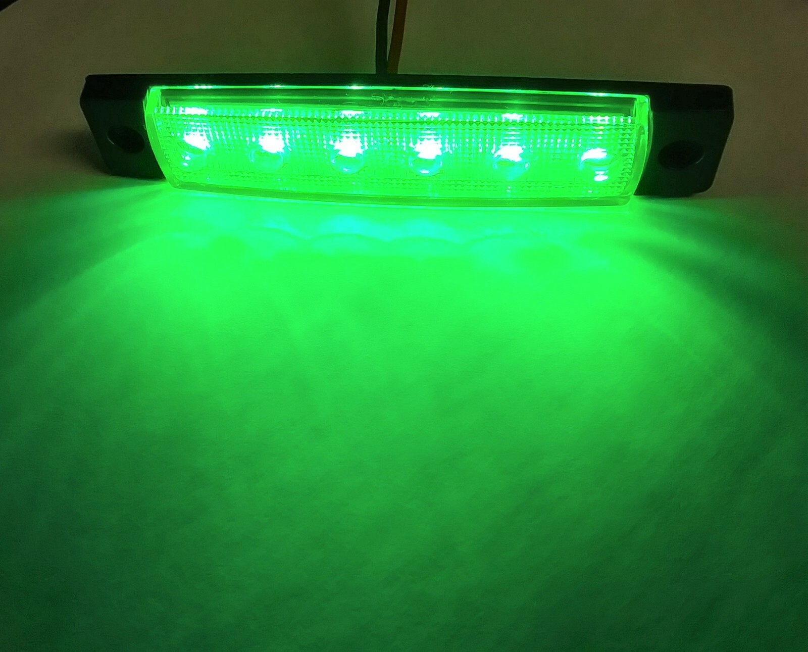 4 Large Super Bright BBT 12 volt Waterproof Green LED Courtesy Lights