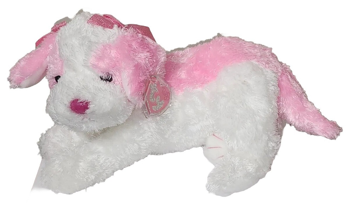 Ty Pinkys 💜 PARADISE the Pink & White Dog 12