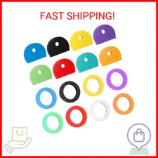 Vibit 16 Pack Colorful Plastic Key Cap Tags and Identifier Covers for Standard F