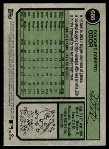 2023 Topps Heritage High Number Rougned Olor San Diego Padres #666 - Imagen 2 de 2