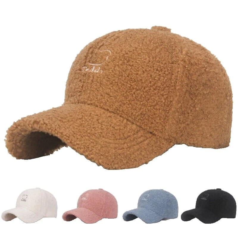 Fur Baseball Caps Hats for Women