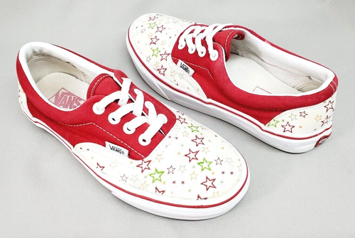 Vans Shoes Red White Stars Men's Size 5 
