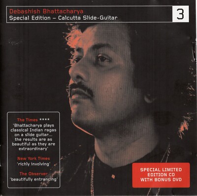 Debashish Bhattacharya Special Edition Calcutta Slide-Guitar 3 CD DVD EX / VG+