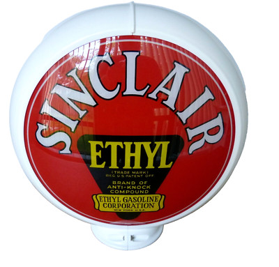 Sinclair Ethyl Gasoline Reproduction Gas Pump Globe White Plastic Body New