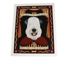 Wheaten Terrier Patron Saint of Perpetual Kisses 8 x 10 Print Retro Pets