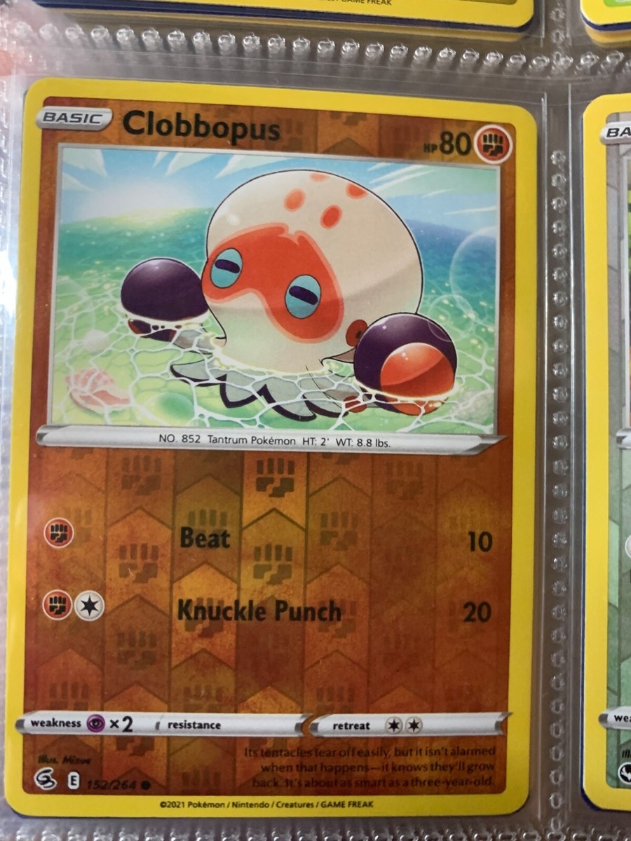 clobbopus pokemon card value This Clobbopus Pokemon Card has a had a huge increase in value in just a few days (just like the Solosis Illustration Rare) because of its ties to Bubble Mew! This Pokemon