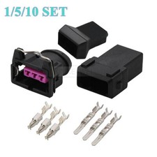 3 Pin Automotive/Car Sensor Connector Plug Socket Sets For VW Audi Bosch EV1