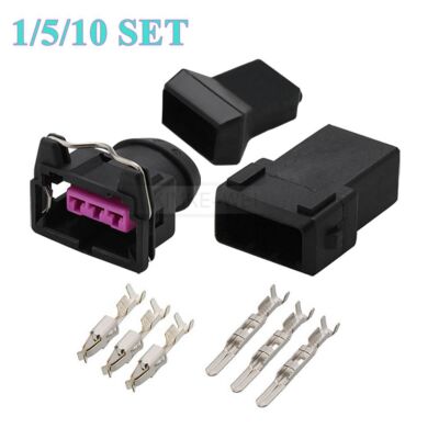 3 Polig KFZ/Auto Sensor Steckverbinder Stecker Buchse Sets für VW Audi Bosch EV1