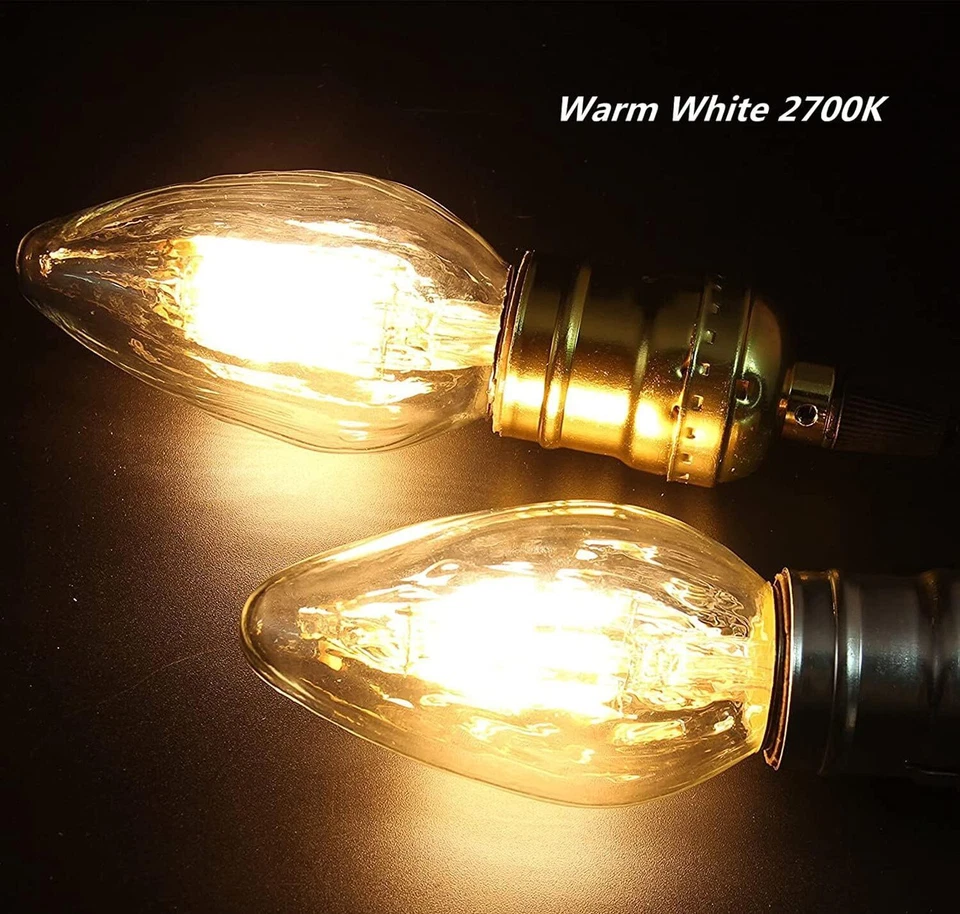 Diodesy 4PK LED Fiesta Filament Light Bulb F15, All Dimmer, 4W, 40W, 2700K - Image 4 of 4