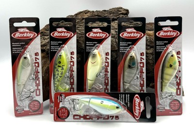 Berkley Choppo Topwater 75mm 15g 6 Farben Proppelerschwanz Oberflächenköder NEW
