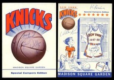 2 Lot New York Knicks Special Campers Edition 1965 Autograph/Auto Willis Reed ++
