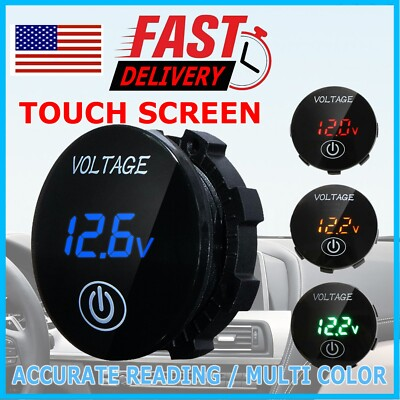 #ad 12V 24V Car Marine Motorcycle LED Digital Voltmeter Voltage Meter Battery Gauge $8.75