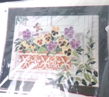 Vintage Artcraft Concepts Summer Window Needlepoint Kit NOS 20 x 16" #3205
