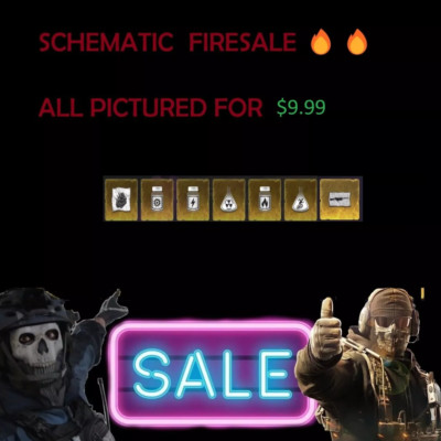 MW3 MWZ SCHEMATICS FIRE SALE      ALL PICTURED FOR $10
