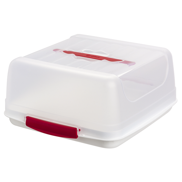 1X Transportbox Kuchenbox Tortenbox Eckig Mit Tragegriff Und Verschlussdeckel-image