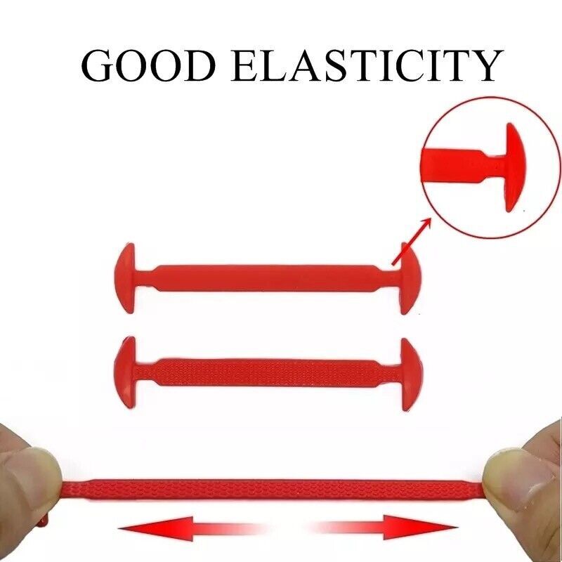 12Pcs Unisex Tieless Silicone Easy No Tie Shoelaces Jogger Elastic Shoe Laces &ndash; Buy The Best Products In The Online Store