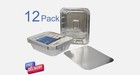 Jena 12 Large Foil Trays with Lids Food Cooking Aluminium 312mm x 252mm x 61mm