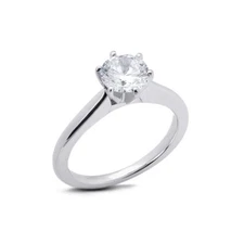1.04ct G VS1 Round Natural Certified Diamond Platinum Solitaire Engagement Ring