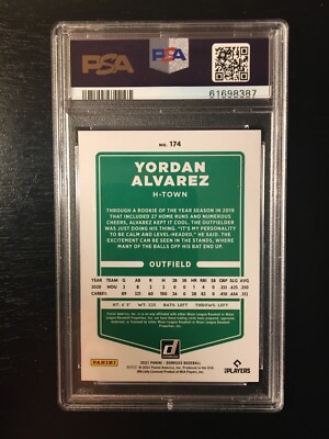 PSA10 アロナ PR PSA 10 Pop 1 Yordan Alvarez Card 2021 Panini Donruss SP Holo