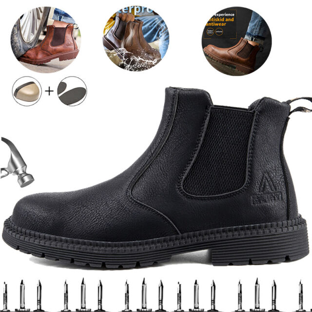 Womens Steel Toe Work Shoes Water resistant Boots Safety Shoes Slip Resistant