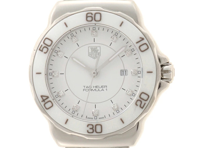 TAG HEUER Formula 1 12PD WAH1315.BA0868 Watch Ceramic/Stainless Steel White