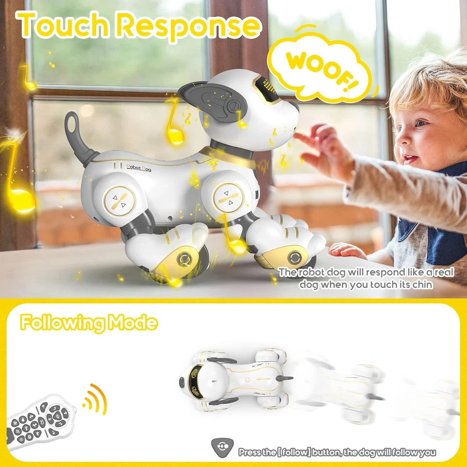 New - Remote Control Programmable Robotic Puppy, Smart Interactive Stunt Robot - Image 4 of 4