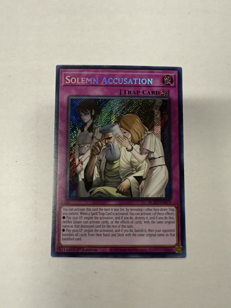 遊戯王/英語版/北米版/神の密告/Solemn Accusation/シークレット/1st