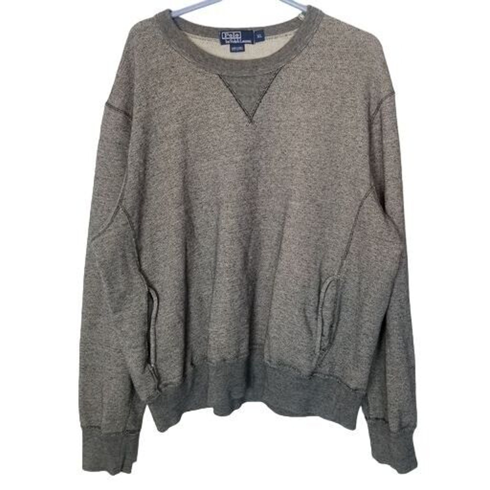 Vintage Polo Ralph Lauren Mens Sweatshirt Pockets Casual Grunge Loungewear Sz XL