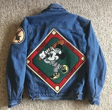 Jeff Hamilton /J H Design Outdoors Sherpa Lined Denim Jacket Mickey Mouse Disney