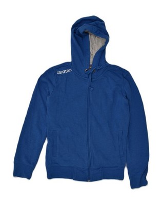 KAPPA Womens Zip Hoodie Sweater UK 14 Medium Blue Polyester AD09