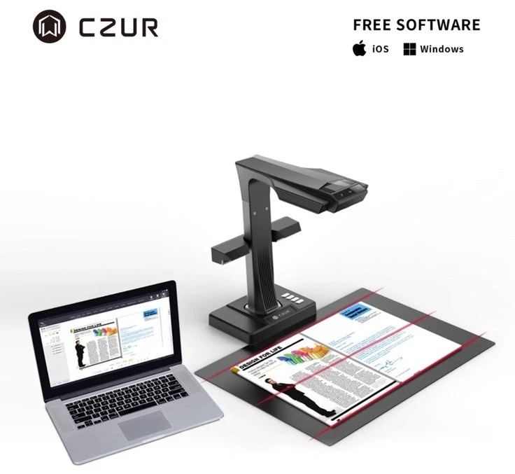CZUR ET16 Plus Book & Document Scanner with Smart OCR for Mac and Windows - Image 2 of 4