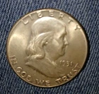 1951 Franklin 90% Silver Half Dollar Coin