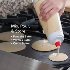 Pancake Batter Dispenser Bottle with Whisk fo...