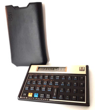 1981 Vtg HP 12C Financial Calculator Original Case Gold Tone 80s Singapore Works