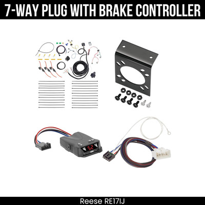 Reese RV 7-Way Trailer Wiring Harness + Brake Control For 16-23 Toyota Tacoma