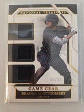 Braden Montgomery Game Gear Relic 4/99 2025 Panini National Treasures Baseball