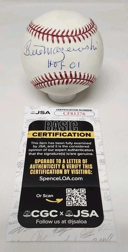 Bill Mazeroski Signed Rawlings Official Major League Baseball JSA PIRATES A4